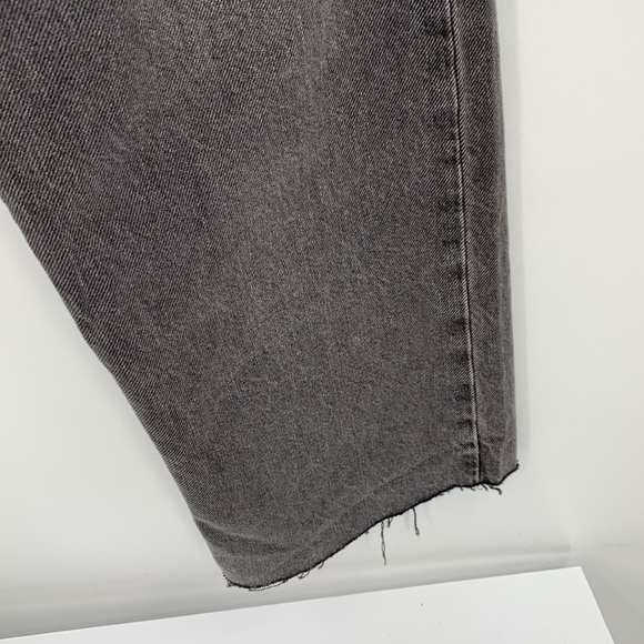 Levis 501 Original cropped jeans black straight leg gray button fly women new 31 - Picture 7 of 9